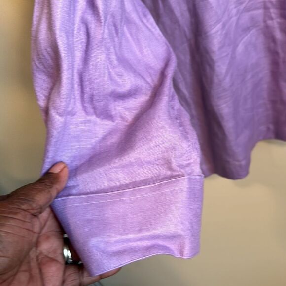 Paul Frederick Pure Linen Button Front Shirt XXLT - Picture 2 of 5